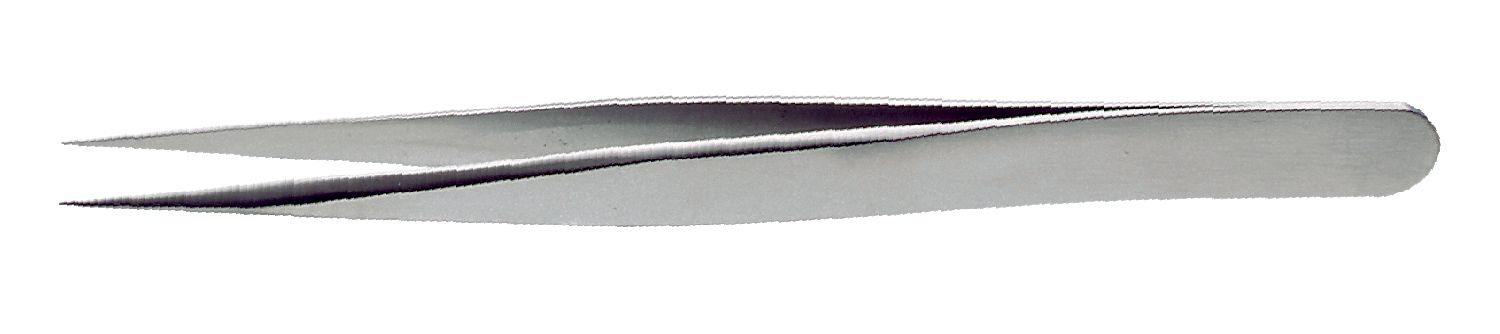 Lindstrom 3C-SA High Precision ESD-Safe Stainless Steel Tweezer with Straight, Very Sharp, Pointed Tips