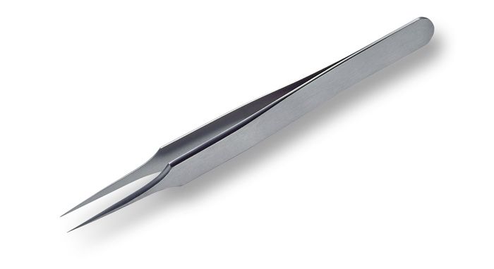 Lindstrom BAH4A-SA High Precision ESD-Safe Stainless Steel Tweezer with Straight, Strong, Extra-Fine, Pointed Tips