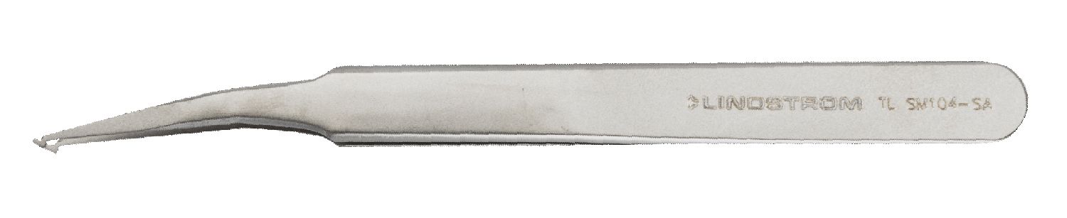 Lindstrom SM104-SA ESD-Safe Reverse Acting Stainless Steel SMD Tweezer with Straight Tips for 3-Leas SOT Packages