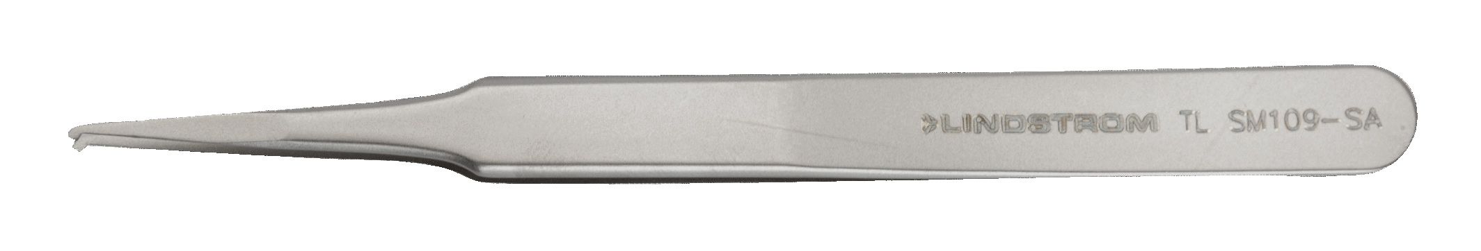 Lindstrom SM109-SA ESD-Safe Stainless Steel Tweezer SMD with 45˚ Angled, 5.0mm Grooved Tips