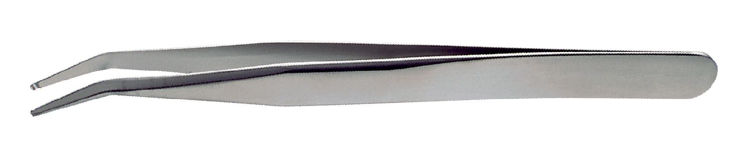 Lindstrom SM115-SA ESD-Safe Stainless Steel Tweezer SMD with 30&deg; Angled, Grooved Tips