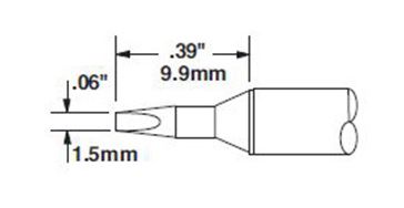 CARTRIDGE, CHISEL, 1.4MM X 10MM LG, 30 DEG-10PK