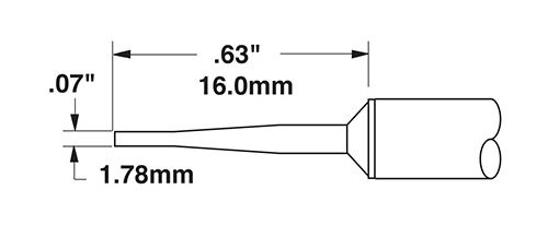 CARTRIDGE, CHISEL, ACCESS, 1.6MM X 15MM LG, 60DEG-10PK