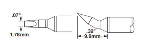 CARTRIDGE, CHISEL, REACH, 1.8MM X 10MM LG, 30DEG-10PK