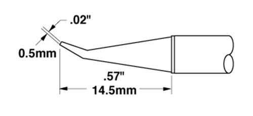 CARTRIDGE, CONICAL, REACH, 0.5MM X 15MM LG, 30DEG-10PK