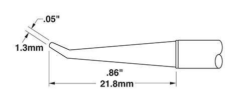 CARTRIDGE, CONICAL, REACH, 1.3MM X 22MM LG,30DEG-10PK