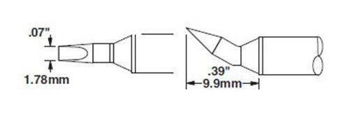 CARTRIDGE, CHISEL, REACH, 1.8MM X 10MM LG, 30DEG-10PK