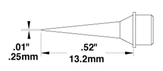 Metcal CVC-6CN0003A 600 Series Conical Solder Cartridge, 0.25 x 13.5mm