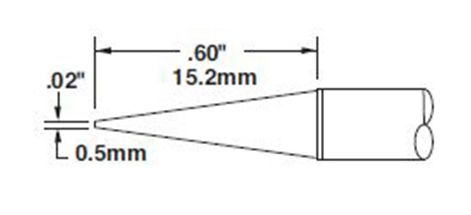 Metcal CVC-7CN0005A 700 Series Conical Solder Cartridge, 0.5 x 15mm