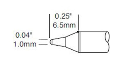 Metcal CVC-7CN0010P 700 Series Power Conical Solder Cartridge, 1.0 x 6.5mm