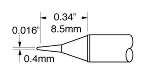 Metcal CVC-9CN0004P 900 Series Conical Solder Cartridge, 0.4 x 9.0mm