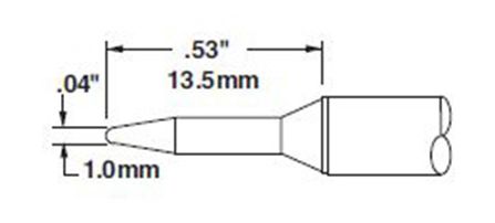 Metcal CVC-9CN0010A 900 Series Conical Solder Cartridge, 1.0 x 13mm