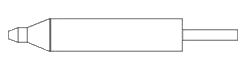 Metcal DFP-CN7 Standard Length Desolder Tip, 2.41 x 5.42mm
