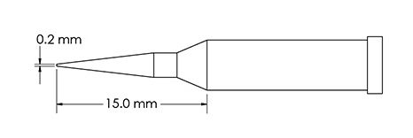 Metcal GT4-CN1502A Sharp Conical Solder Tip, 0.2 x 15mm ...