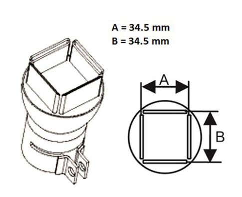 Metcal H-Q3232 QFP-240 Chip Hot Air Nozzle, 34.5 x 34.5mm