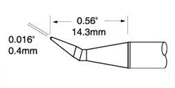 Metcal PTTC-701B 700 Series 30° Bent Tweezer Solder Cartridge, 0.4mm