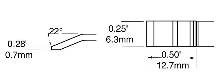 TWEEZER CARTRIDGE, BLADE, 6.35MM (0.25IN)-10PK