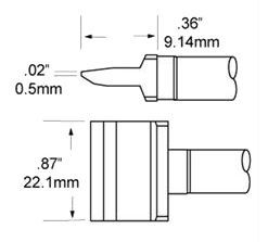 Metcal RFP-BL3 Blade Rework Cartridge, 22.0mm