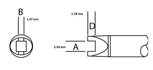 Metcal RFP-SL1 0805 Chip Slot Rework Cartridge, 2.34mm