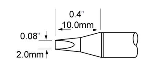 Metcal SFP-CH20 30° Chisel Solder Cartridge, 2.0mm