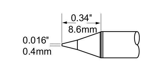 Metcal SFP-CN04 Conical Solder Cartridge, 0.4mm