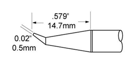 Metcal SFP-CNB05 Bent Conical Solder Cartridge, 0.5mm