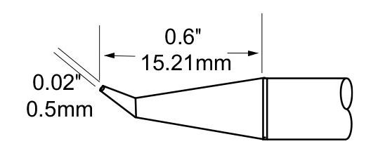 Metcal SFP-DRH05 Hoof Rework Cartridge, 0.5mm