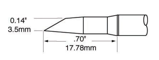 Metcal SFP-DRH35 Hoof Rework Cartridge, 3.5mm