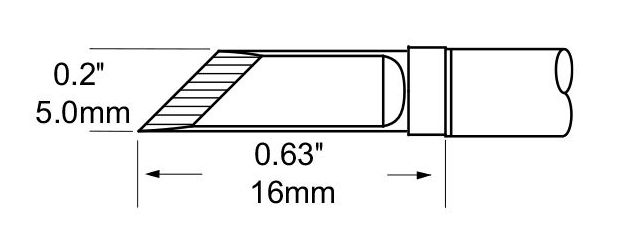 Metcal SFP-DRK50 Knife Rework Cartridge, 5.0mm