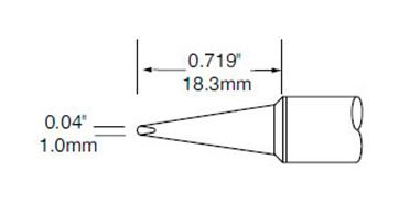 Metcal SFV-CH10A Chisel Solder Tip, 1.0mm