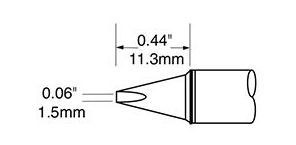 Metcal SFV-CH15A Chisel Solder Tip, 1.5mm