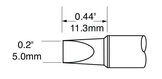 Metcal SFV-CH50A Extra Large Chisel Solder Tip, 5.0mm