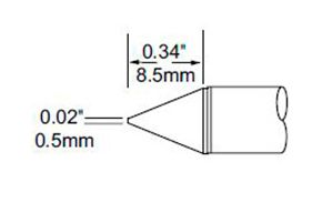 Metcal SFV-CN05 Conical Solder Tip, 0.5mm