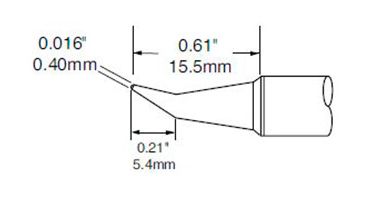 Metcal SFV-CNB04A Bent Conical Solder Tip, 0.4mm