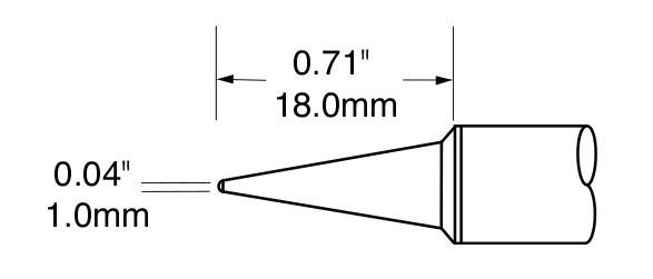 Metcal SFV-CNB05 Bent Conical Solder Tip, 0.5mm