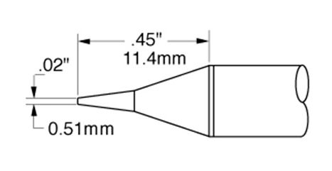 Metcal SSC-622A 600 Series Sharp Conical Solder Cartridge, 0.5mm