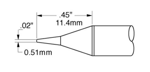 Metcal SSC-722A 700 Series Conical Sharp Solder Cartridge, 0.5mm