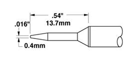 Metcal STTC-006 600 Series Narrow Conical Solder Cartridge, 0.4 x 13.7mm