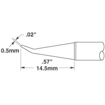 Metcal STTC-044 600 Series 30° Bent Conical Solder Cartridge, 0.5 x 14.5mm