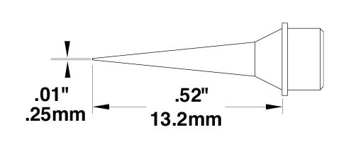 Metcal STTC-890 800 Series Long Reach Narrow Conical Solder Cartridge, 0.25 x 13.2mm