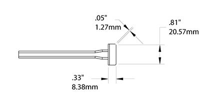 Metcal TATC-604 600 Series Talon Blade Tweezer Rework Cartridge, 20.6mm
