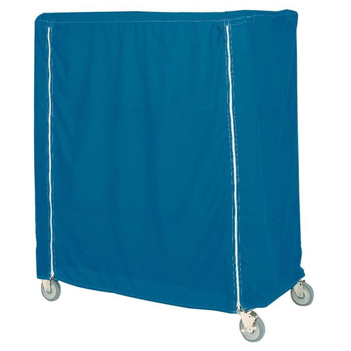 Metro 21X60X54UCMB Uncoated Nylon Shelf & Cart Cover with Zipper Closure, Blue, 21" x 60" x 54"