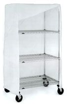 Metro 24X36X54VUC Uncoated Nylon Shelf & Cart Cover with Velcro Closure, White, 24" x 36" x 54"
