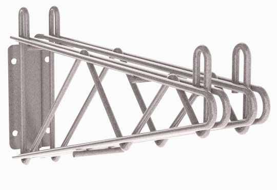 Metro 2WD18K4 Metroseal&reg; Gray Direct Wall Mount Double Bracket, 18"