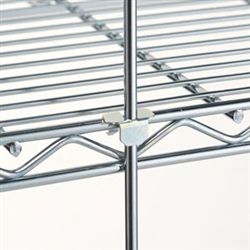 Metro R52C Chrome Rods for Wire Shelves, includes 4 Tabs, 52"