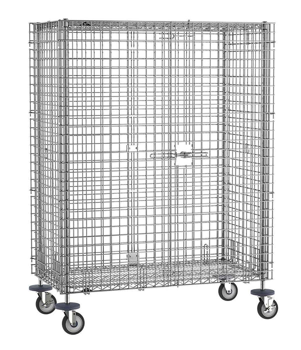 Metro SEC53LC Chrome Security Cart with Aluminum Dolly, fits 24" x 36" Shelves