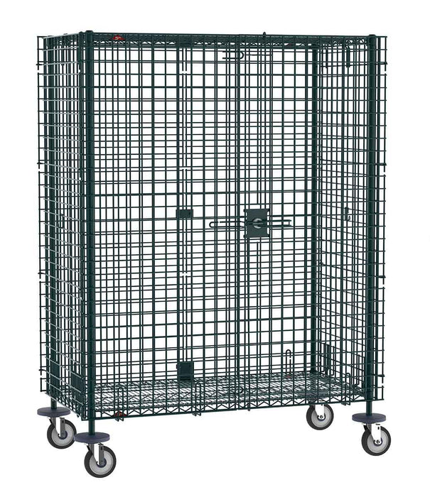 Metro SEC55DK3 Metroseal&reg; Green Security Cart, fits 24" x 48" Shelves