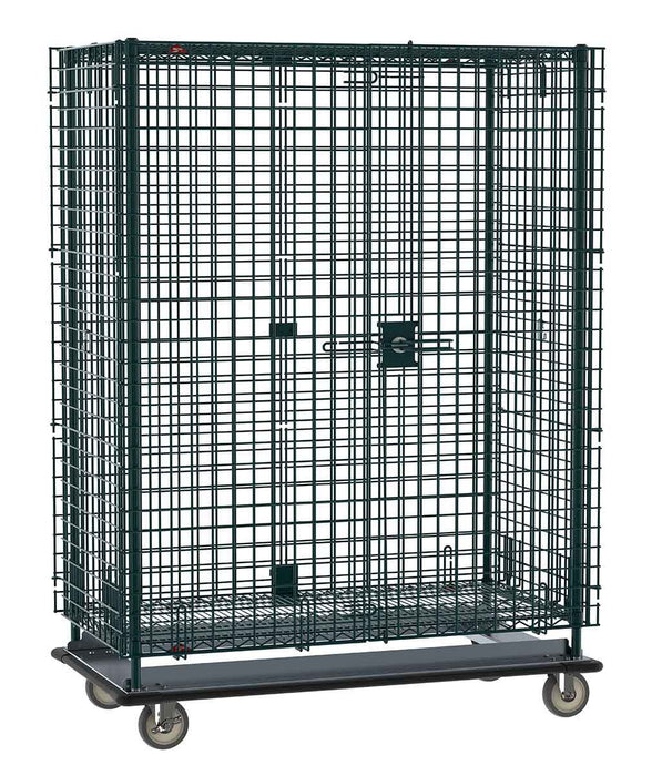 Metro SEC55LK3 Metroseal&reg; Green Security Cart, Heavy-Duty, fits 24" x 48" Shelves