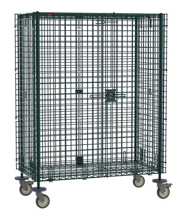 Metro SEC55VK3 Metroseal&reg; Green Security Cart, Polymer Casters, fits 24" x 48" Shelves