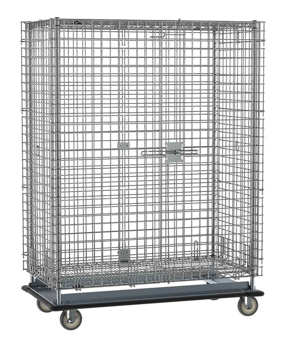 Metro SEC56LC Chrome Security Cart with Aluminum Dolly, fits 24" x 60" Shelves